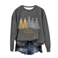 thumbnail image 4 of DianGeFu Womens Sweatshirts Print Long Sleeve Round Neck for 2025 Christmas (Gray,XXXL), 4 of 4