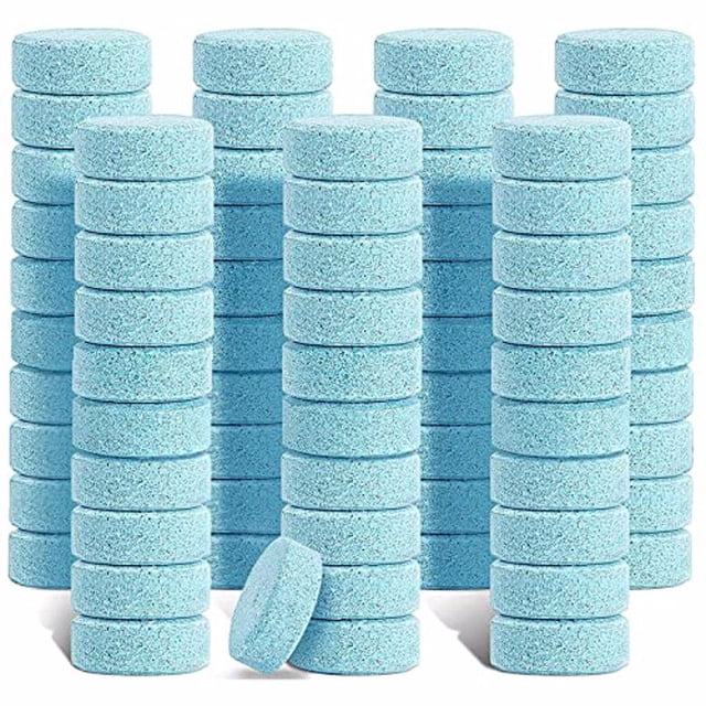 Wweixi 70 Pieces Blue Car Window Cleaning Washer Tablet Super Concentrated Windshield Wiper Toilet Glass Spray Tablets Detailing Tool Type 1