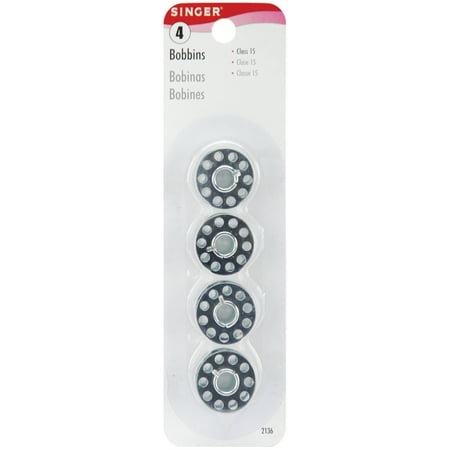 UPC: 0075691021368 | Singer Metal Class 15 Bobbins-4/Pkg