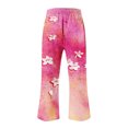 thumbnail image 5 of kaondbfi Women's Gradient Pants Waist Textured Bubble Crinkle Casual Pants with Pockets Lightweight Summer Trousers for Beach and Daily Wear, 5 of 5