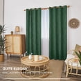 thumbnail image 4 of Deconovo Silver Printed Blackout Curtains - 2 Panels, Wave Dots Pattern, Grommet Top, 52"x72", Thermal Insulated Drapes for Bedroom & Living Room, Dark Forest Green, 4 of 10