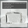 thumbnail image 4 of Dream Apparel 20" Pants Keychain, Biker Chain Motorcycle Wallet Chain with Keyring With Two Braided Leather Sections, 4 of 4