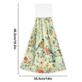 thumbnail image 6 of Yayeee Kitchen Hanging Hand Towels Set of 2 with Loop Bathroom Absorbent Tie Towel, Green Floral Pattern, 6 of 7