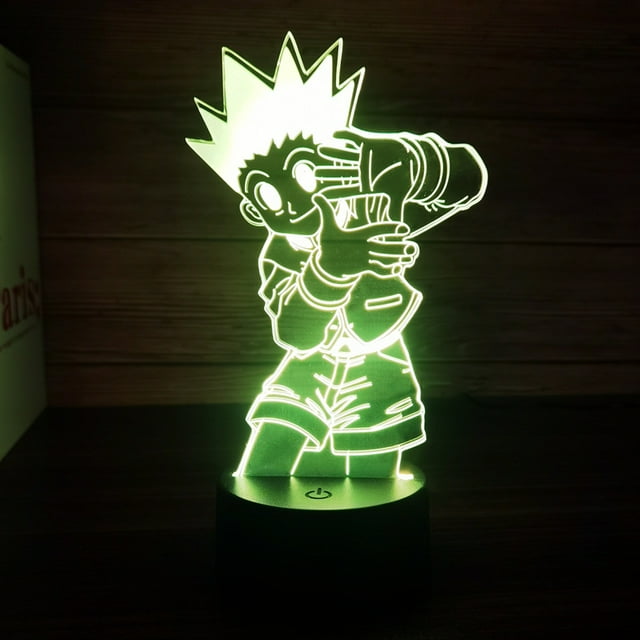 Luz nocturna LED 3D Hunters Gons Freecss que cambia de color