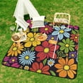 thumbnail image 6 of Red Rose Picnic Blanket Waterproof Outdoor Beach Blanket Hand-held Pad Suitable for Travel, Camping, Beach, Family Gatherings, 6 of 7