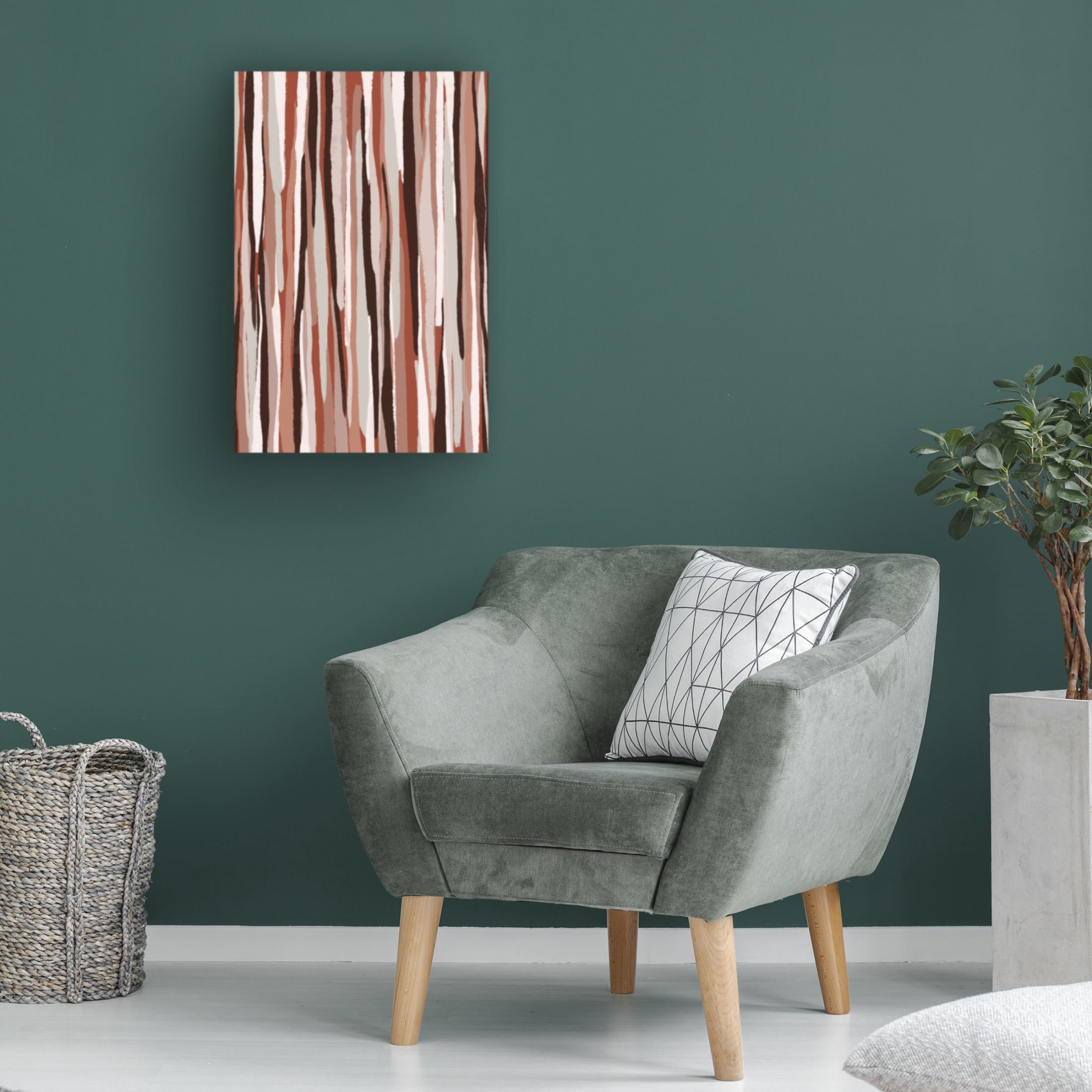 Canvas Wall Art - Treechild 'Pastel Thin Stripes' Wall Art for Living Room, Bedroom, or Office D?cor by Trademark Fine Art - 22 x 32 Inches