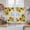 White, variant on Sunflowers Tier Curtains 24 Inch Length, Yellow Summer Botanical Elegant Flowers Wooden Cafe Short Curtains for Bathroom Over Sink, Small Kitchen Curtain Light Filtering Drapes 2 Panels 27.5"Wx24"L