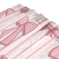 thumbnail image 3 of Vertical Pink Stripes with Bows Shower Curtains with 12 Hooks Waterproof Bathroom Decor 66" x 72", 3 of 6