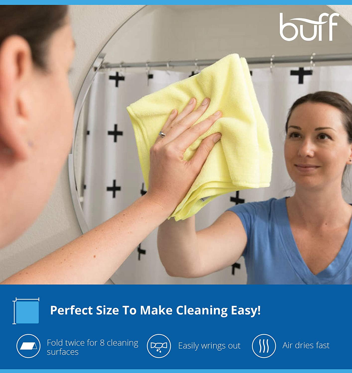 Buff Pro Antibacterial Microfiber Towel with Fresche