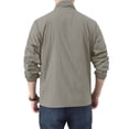 thumbnail image 5 of Men's Lightweight Windbreaker Jacket with Stand Collar and Zippered Pockets Featuring Full Zip Design Light Gray XXXL, 5 of 8