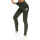 thumbnail image 1 of THE GYM PEOPLE Pantalones de yoga gruesos de cintura alta con bolsillos, control de barriga, entrenamiento, correr, yoga, leggings para mujer, 1 of 4