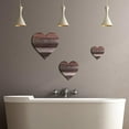 thumbnail image 4 of Esaierr Outdoor Wall Decor Heart Shaped Wooden Plaque Rustic Home Decor Wooden Wall Decor Brown 3PCS, 4 of 5
