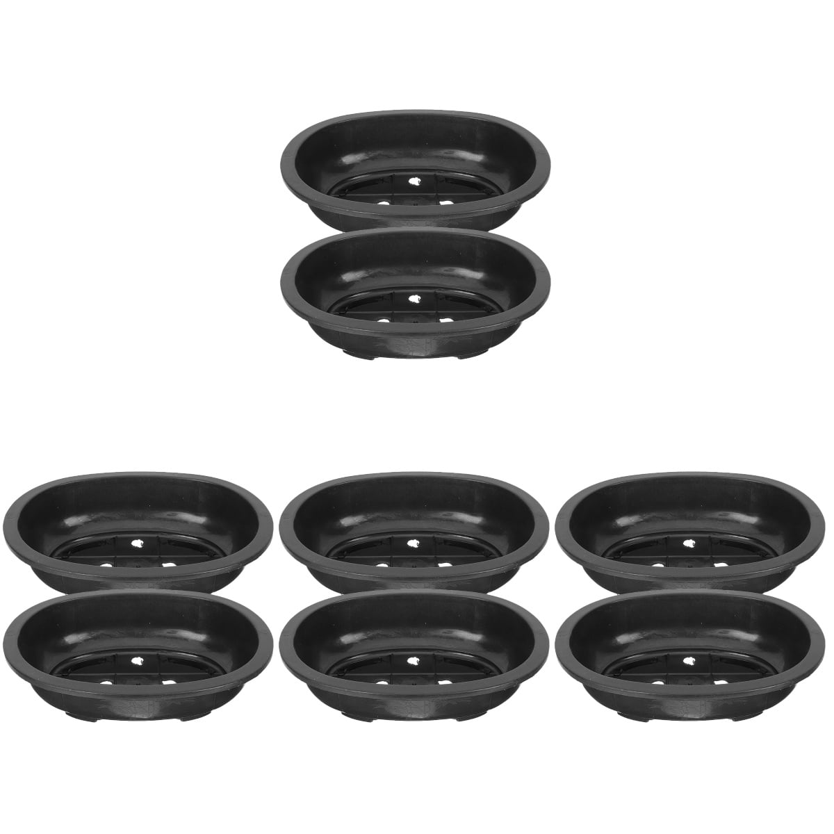 8 Pcs  Gardening Planter Pot Practical Bonsai Pot Oval Bonsai Training Pot Oval Large-capacity Flowerpot