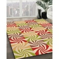 thumbnail image 3 of Ahgly Company Machine Washable Indoor Square Transitional Orange Area Rugs, 4' Square, 3 of 7