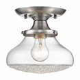thumbnail image 2 of Golden Lighting 3417-SF PW-CC Asha Small Semi Flush, Pewter & Crushed Crystal Glass, 2 of 4
