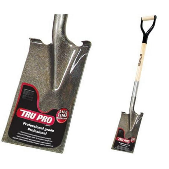 Tru-Pro Garden Spade With Wood D - Handle
