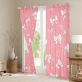 thumbnail image 3 of Homewish Princess Bow-tie Child Curtains Pack of 2 (42x84 Each), Love Heart Print Curtains Blackout, Kawaii Cartoon Bowknot Bedroom Curtains, Blackout Curtains Room Decor, 3 of 6