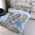 thumbnail image 3 of Ciberperseguimiento Conjunto de sábanas temático, trío de piezas, cómodo y amigable con la piel, diseño único, regalo de decoración para el hogar para familiares, amigos y fans,140cm *210cm, 3 of 6