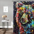 thumbnail image 2 of Orinice Colorful Paint Splatters Stars Bathroom Decor Set with Hooks - Luxurious Graphic Print Polyester Fabric Shower Curtain for Chic Modern Bathroom Decor 36x72, 2 of 7