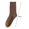 thumbnail image 5 of Tnobhg 1 Pair Women Socks Mid-tube No Odor Solid Color High Elasticity Anti-slip Breathable Soft Sweat-absorption Anti-shrink Sports Cotton Piled Socks, 5 of 7