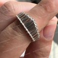 thumbnail image 4 of CHIRAGEMSJEWELS Baguette Cut Moissanite Half Eternity Wedding Band, Baguette Step Cut Stackable Bridal Band, Unique Designer Wedding Band, Gift for Women, 4 of 4