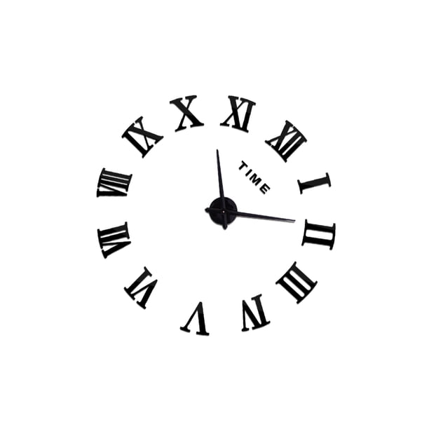 Reloj de pared 3D Billuyoard duradera fácil de leer moderno grande negro