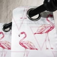 thumbnail image 3 of Ambesonne Flamingo Grommet Curtain, Geometric, 50" x 96", Pink Peach White, 3 of 6