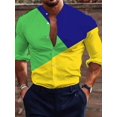 thumbnail image 1 of Nueva camisa de cuello alto de moda para hombre , informal, transparente, moderna, 3D, suave, cómoda, transpirable, talla grande, 1 of 6