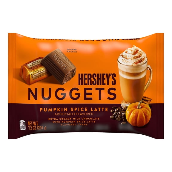 Hershey's Nuggets Pumpkin Spice Latte Flavored, Fall Candy Bag, 7.2 oz
