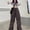 Brown, variant on DuoJiaJ Womens Cargo Pants, Wide Leg Streetwear Utility Casual Beige L