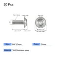 thumbnail image 2 of Uxcell M8x20mm 304 Stainless Steel Flanged Button Head Socket Cap Screws 20 Pack, 2 of 5