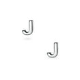 thumbnail image 2 of Bling Jewelry Womens ABC  Alphabet Initial Stud Earrings Sterling Silver, 2 of 4