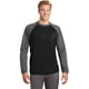 thumbnail image 1 of Sport-Tek Sport-Wick Raglan Colorblock Fleece Cuello redondo XL Negro/ Gris humo oscuro deporte-tek ST242, 1 of 1