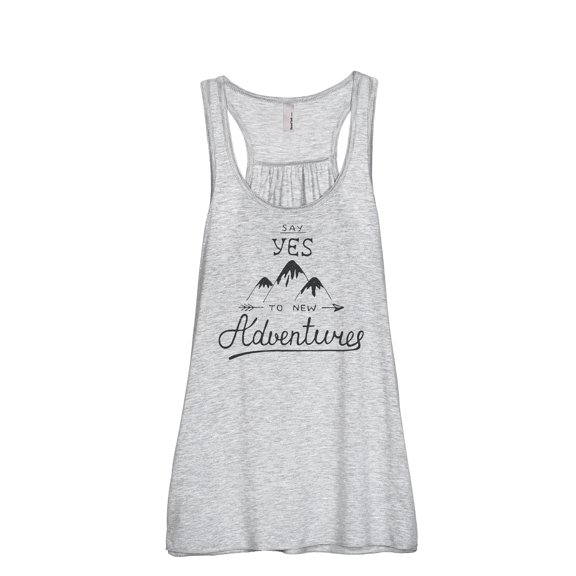 Thread Tank Say Yes New Adventures Women Sleeveless Flowy Racerback Tank Top