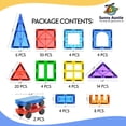 thumbnail image 3 of SUNNY AUNTIE Magnetic Tiles 100 PCS with 2 Cars, Magnetic Tiles for Kids & Toddlers, Toy for 3 4 5 6 7 8 Year Old Boys & Girls, Gift Box, 3 of 8