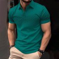 thumbnail image 4 of Camisas de Manga Larga para Hombres Suéter Cremallera Impresión Solapa Cuello, Blusa Casual para el Invierno, 4 of 6