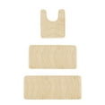 thumbnail image 2 of Tuvgenk Bath Rugs Plush House Toilet Rug Set Of3 U-Shaped Beige 9×11in Floor Mats, 2 of 8