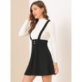 thumbnail image 4 of INSPIRE CHIC Día de San Patricio Falda De Tirantes Frontal Con Botones Y Correa De Vestido Informal Para Mujer Negro XS, 4 of 5