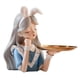 thumbnail image 3 of Estatua de niña Figura coleccionable con contenedor de almacenamiento Centro de mesa Doncella Azul con bandeja, 3 of 9