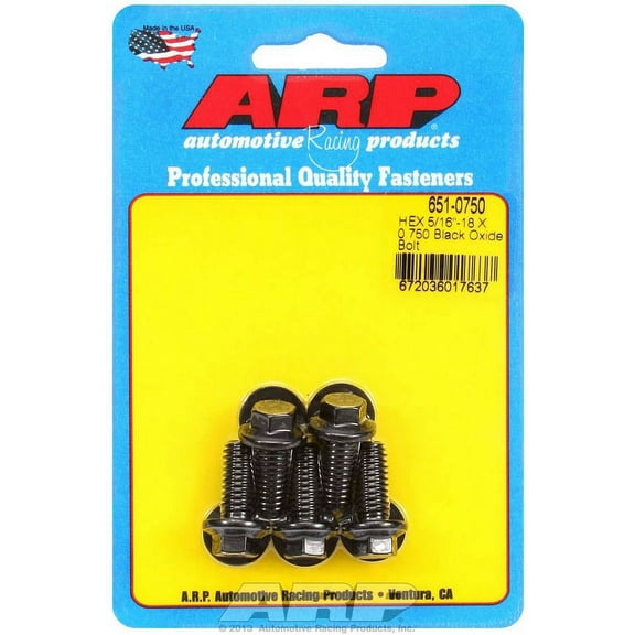 ARP Universal Bolt 5/16-18" Thread 0.750" Long Chromoly 5 pc P/N 651-0750