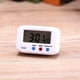 thumbnail image 3 of Reloj despertador digital con pantalla LCD portátil, función de repetición con retroiluminación, mesa, escritorio, decoración del coche (blanco), 3 of 3