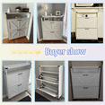 thumbnail image 6 of Veanerwood Shoe Cabinet with 2 Flip Drawers Entryway Wooden Sturdy Shoes Rack with Open Storage Shelf, White, 6 of 13