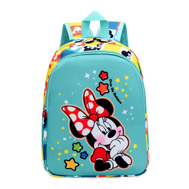 Mochilas escolares de dibujos animados de Minnie Mouse de Disney, Mochila para niñas, Mochila para estudiantes de primaria, Mochila compuesta para jardín de infantes hola suerte unisex