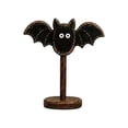 thumbnail image 3 of Gardjoe Vintage Wooden Halloween Bat Pumpkin and Ghost Tabletop Decor Set with Distressed Finish for Rustic Shelf Mantel and Centerpiece Display, 3 of 8