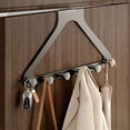 thumbnail image 6 of erfcxs 6 Hooks Over The Door Coat Rack Heavy Duty Door Hook No Drill Gunmetal Gray 7.7 X 16.6 In, 6 of 9