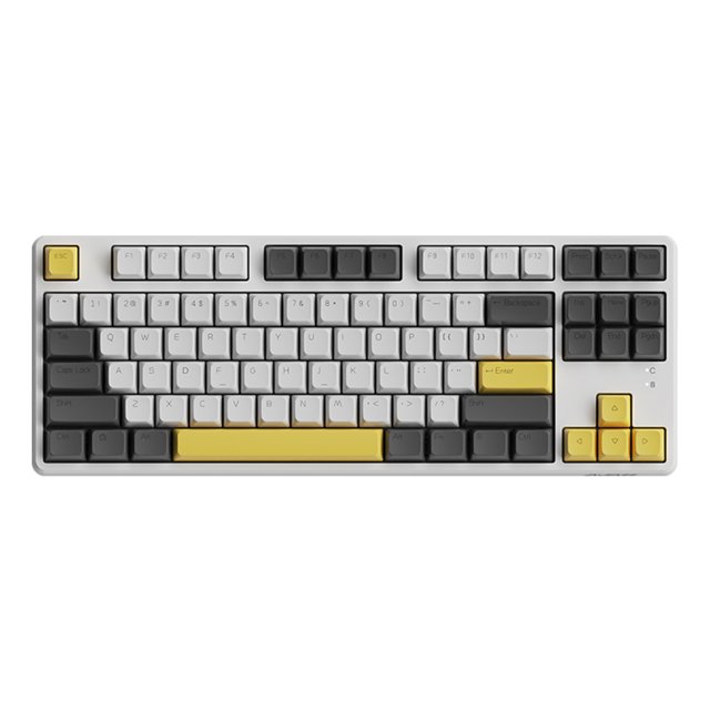 EDTara Ajazz Ak873 Hot Swap Mechanical Keyboard 87 Keys Rgb Backlit Pbt Keycaps Bluetooth-compatible Wireless Gaming Keyboard