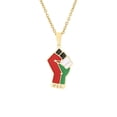 thumbnail image 1 of Gold Palestine Flag Necklace Jewelry For Women, 1 of 5