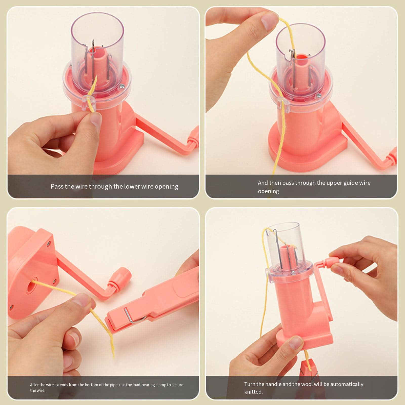 Household Hand Spool Hand Knitting Machine Craft Tool Needle Thread Tool Set for Weaving
