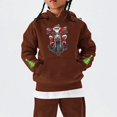 thumbnail image 2 of Mercatoo Girls Boys Santa Graphic Hoodie Long Sleeve Pullover Winter Warm Christmas Holiday Sweatshirt Tops Sweater with Pocket, 2 of 5