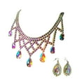 thumbnail image 3 of lionlar Dance Collier Accessoires Strass Coloré pour la Scène Spectacle Carnaval C, 3 of 8